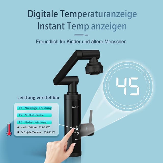 Detalle de Wasserhahn mit Durchlauferhitzer 230 V