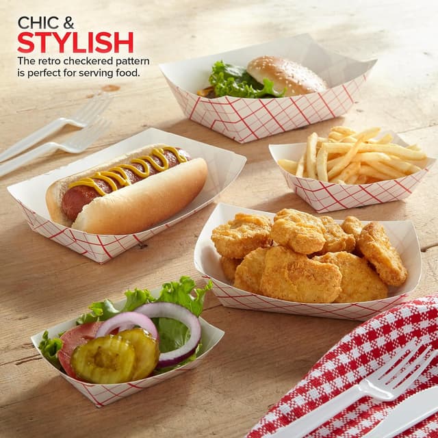 Thumbnail 6 de Mini Tiny Paper Food Boats 250 Pack