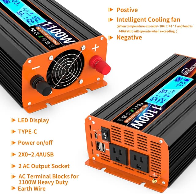 Thumbnail 5 de JARXIOKE 1100W Pure Sine Wave inverter