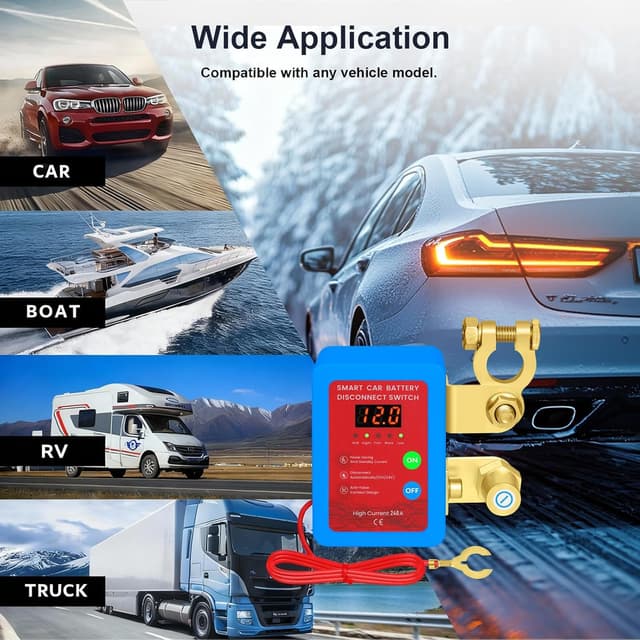 Thumbnail 6 de Mtchavno Disjoncteur de Batterie Télécommandé 12V 240A