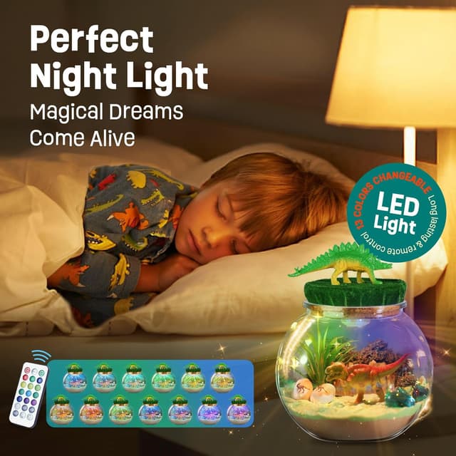 Detalle 2 de Dinosaurier-Terrarium-Set 13 Farben 🌙