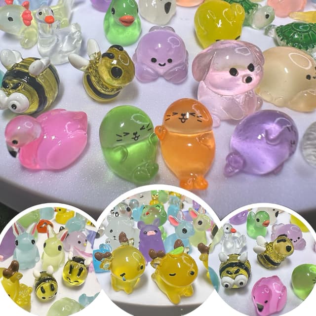 Thumbnail 3 de Crahuanli 120PCS Mini Resin Animals