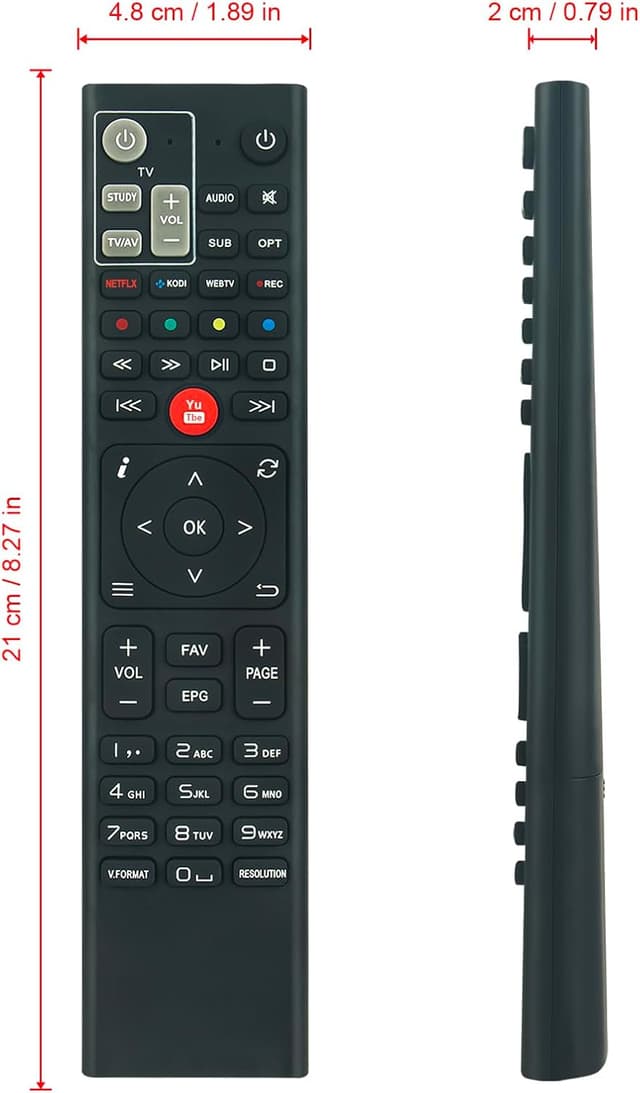 Detalle 2 de VINABTY SXRCU05 Ersatzfernbedienung für TV