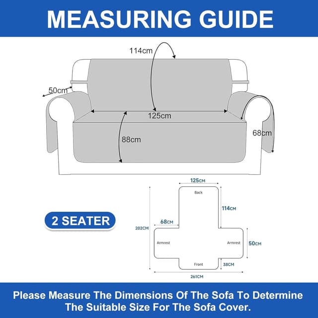 Detalle de YSTELLAA copridivano 100% impermeabile e antigraffio per divano 2 posti con braccioli, blu scuro