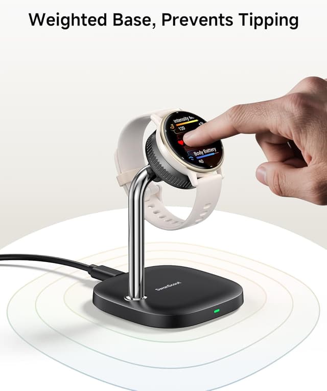 Detalle de SwanScout 505GM Charging Stand for Garmin Watches (vertical swivel charger with 3W output)