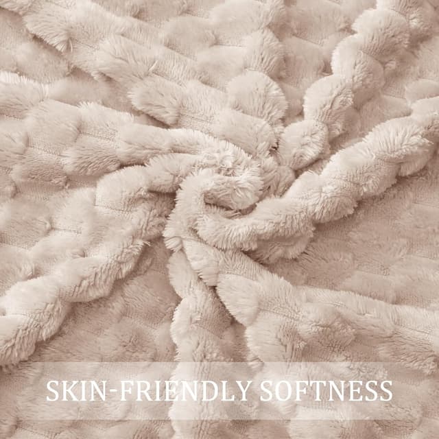 Detalle 2 de Exclusivo Mezcla fleece throw blanket for couch (extra large, 127x178 CM) – soft plush sofa throw