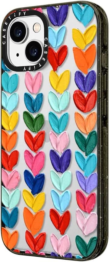 Detalle 2 de CASETiFY Impact iPhone 14 Case (Polka Daub Hearts) with 8.2ft Drop Protection
