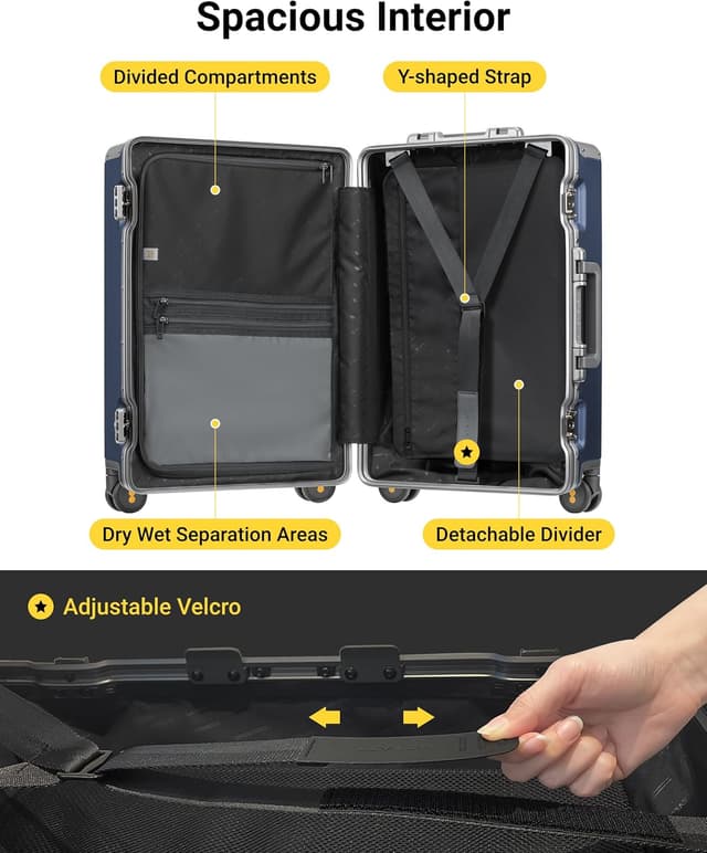 Thumbnail 4 de LEVEL8 Zipperless 24 Inch Hardside Suitcase