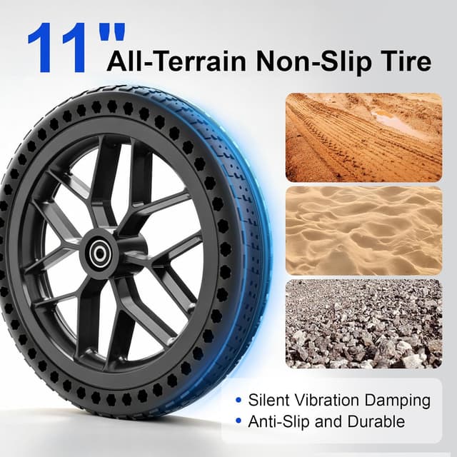 Thumbnail 4 de BlessReach 350 Lbs Foldable All Terrain Knee Scooter