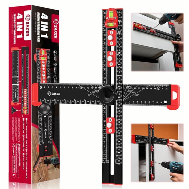 Imagen de Saker 4-in-1 Drilling Positioning Ruler en OfertitasTOP