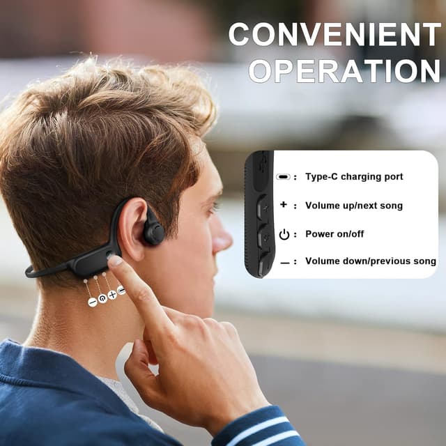 Thumbnail 1 de Cuffie a conduzione ossea Open Ear Bluetooth 5.2 10 Ore