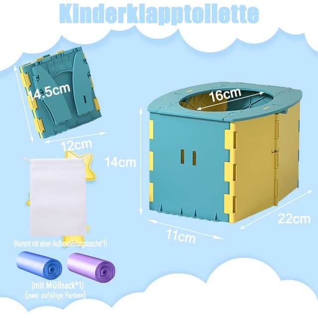 Detalle 2 de Anyingkai faltbares Kinder-Töpfchen, Felsenblau