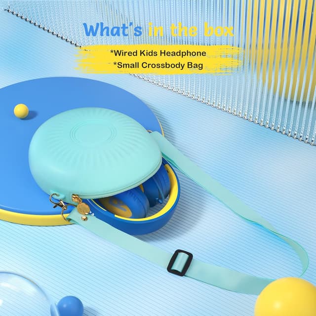 Thumbnail 6 de TONOSHARK Kids Wired Over-Ear Headphones with Microphone (Volume Limited to 85/94 dB) + Foldable Case