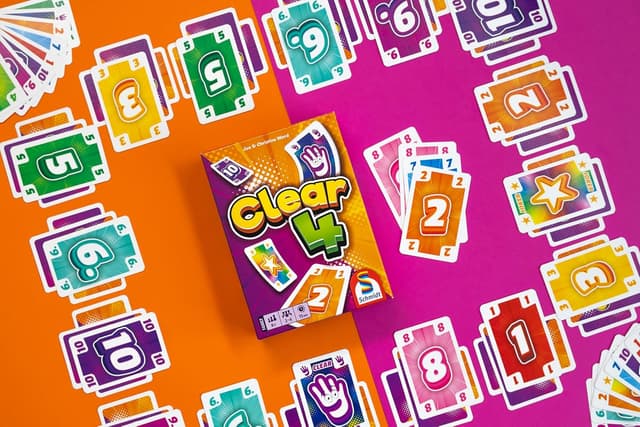 Detalle de Jeu de cartes Schmidt Spiele 49473 Clear 4 « Petit et Fin » (2 à 6 joueurs)