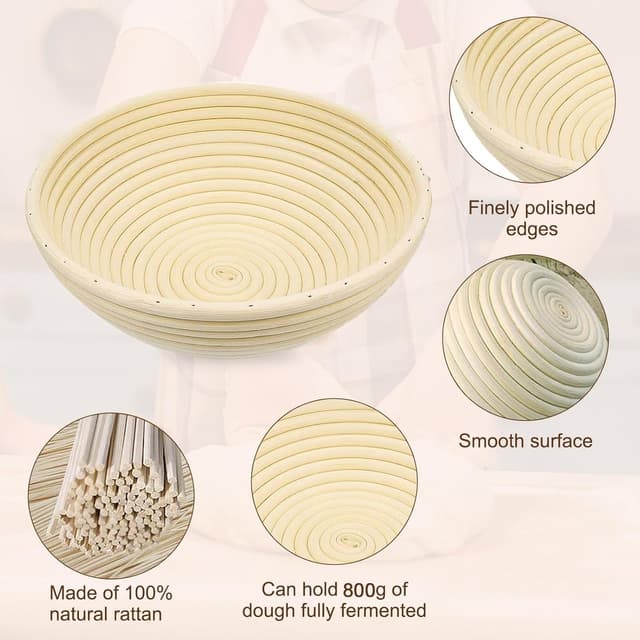 Detalle 2 de Rattan proofing basket 23cm for artisan bread