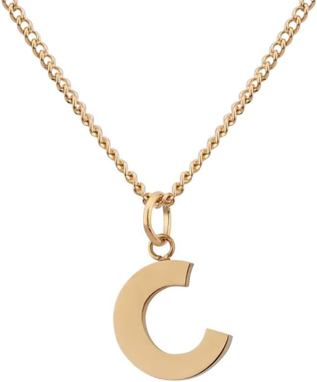 Detalle de Collana GD GOOD.designs EST. 2015 con lettere in oro 18 carati, resistente all’acqua