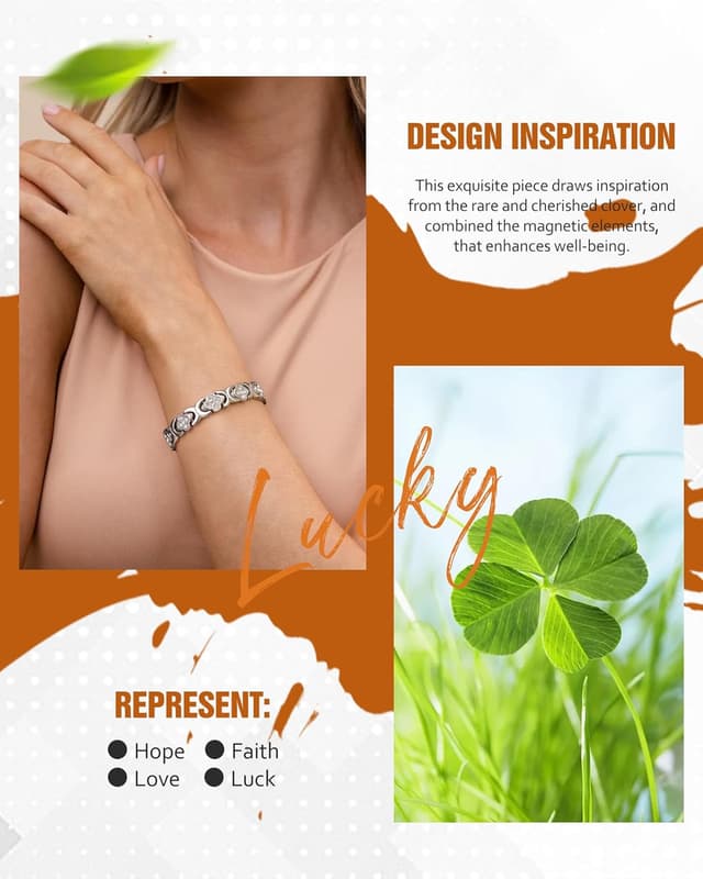 Detalle de Jecanori Copper Magnetic Bracelet for Women – adjustable copper link bangle with gift box