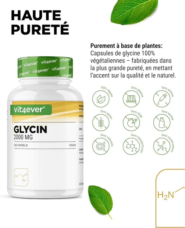 Detalle de Glycine vegan 365 gélules hautement dosées