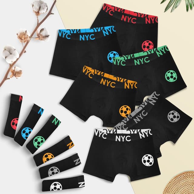 Detalle de Lakpoau Jungen Boxershorts aus Baumwolle (12er Pack) – Größen 134–176