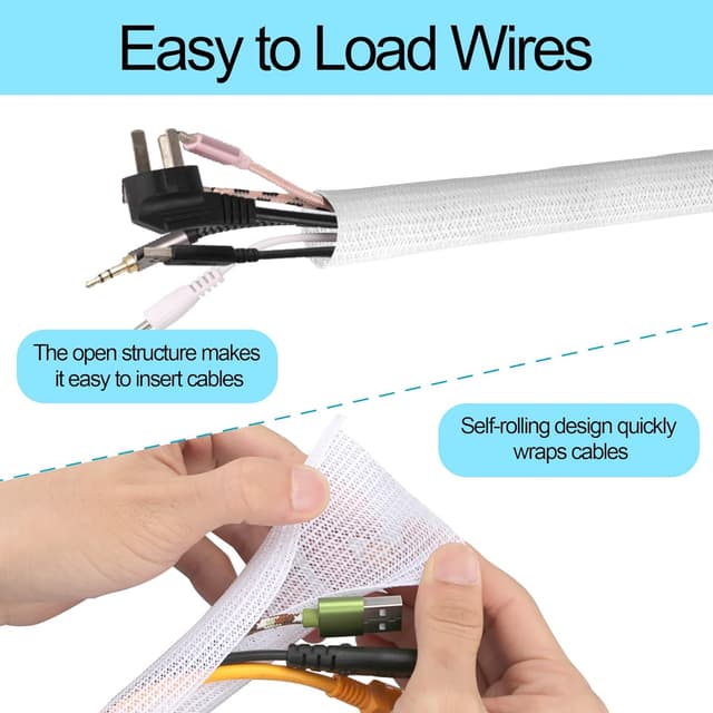 Detalle 1 de Josnown Selbstschließend Kabelschlauch 3 m 🔌