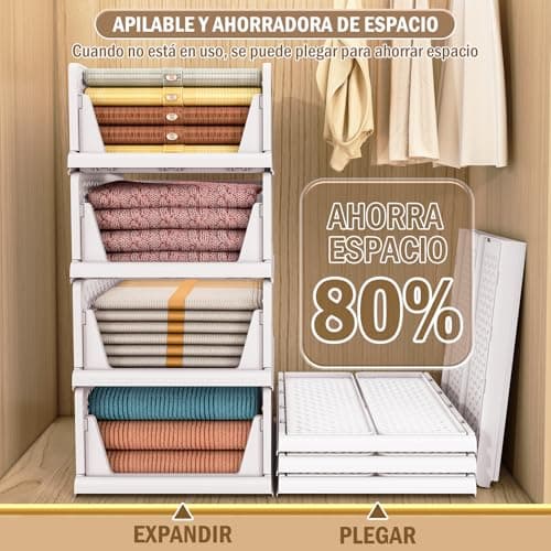 Detalle 2 de TidyIsles Organizador Armario Plegable 4 unidades