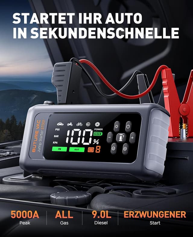 Thumbnail 1 de 5000A Starthilfe Powerbank mit Kompressor