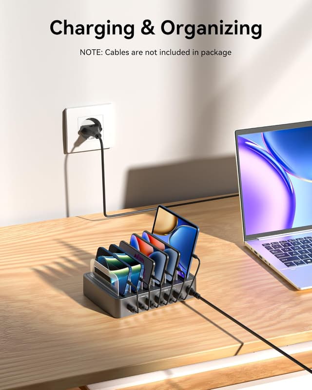 Thumbnail 5 de RENGOGA Estación de Carga USB C 72W 6 Puertos