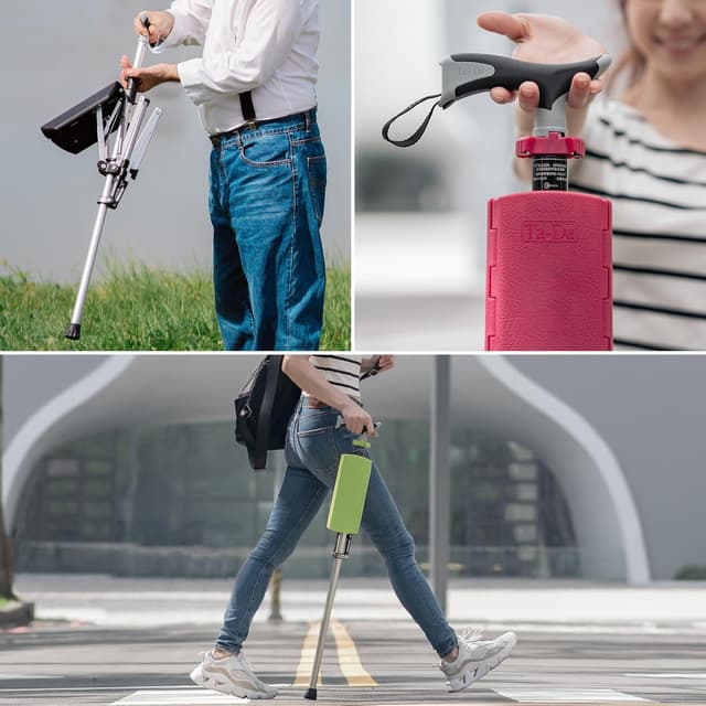 Detalle 2 de STEP2GOLD Ta-Da Chair Walking Stick Seat UK 85 cm