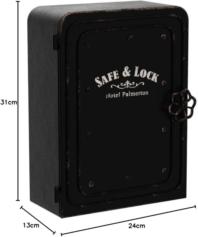 Thumbnail 2 de Kare Design Caja Fuerte Vintage con Ganchos, Negro, 31x24x13 cm