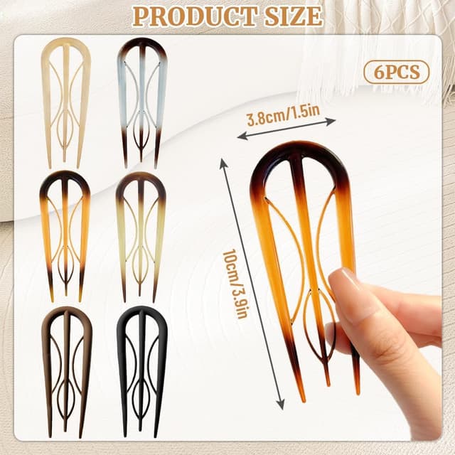 Detalle 2 de Aucuu Horquillas en U 6 piezas