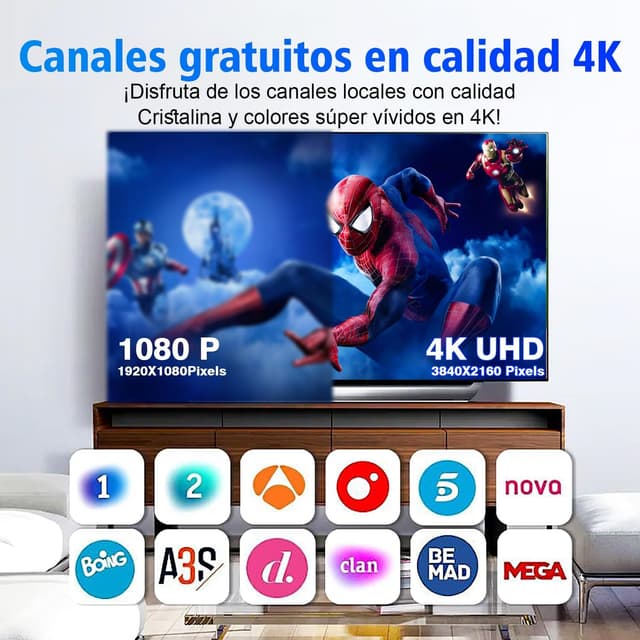 Thumbnail 1 de Antena de TV Interior 2026 Recepción 360°