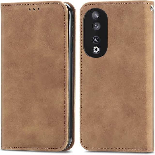 Detalle de Cracedily Klapphülle für Honor 90 – Flip Case mit Kartenfach, Magnetverschluss und Standfunktion
