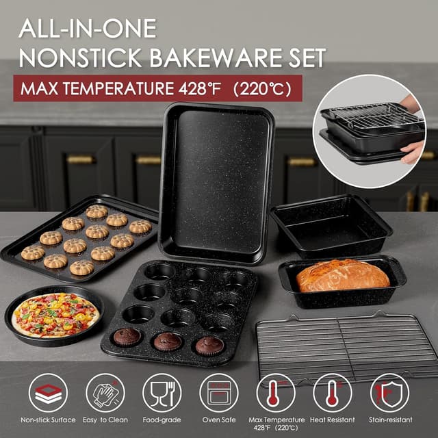 Thumbnail 5 de Kikcoin 31-Piece Nonstick Cookware Set