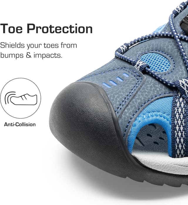 Detalle de DREAM PAIRS DMUMST2505 – Sandales sportives d’été pour homme antidérapantes et respirantes