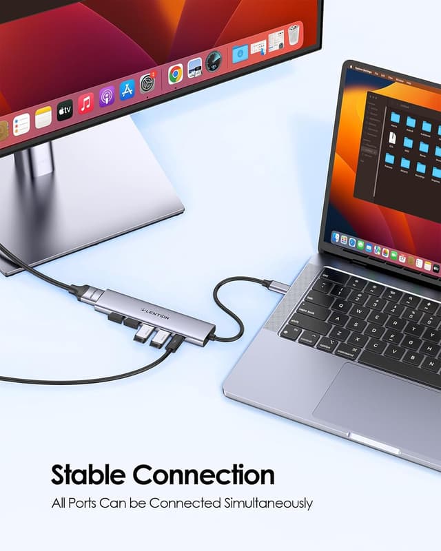 Thumbnail 6 de LENTION CH17 USB C Hub with 100W PD, 4K HDMI