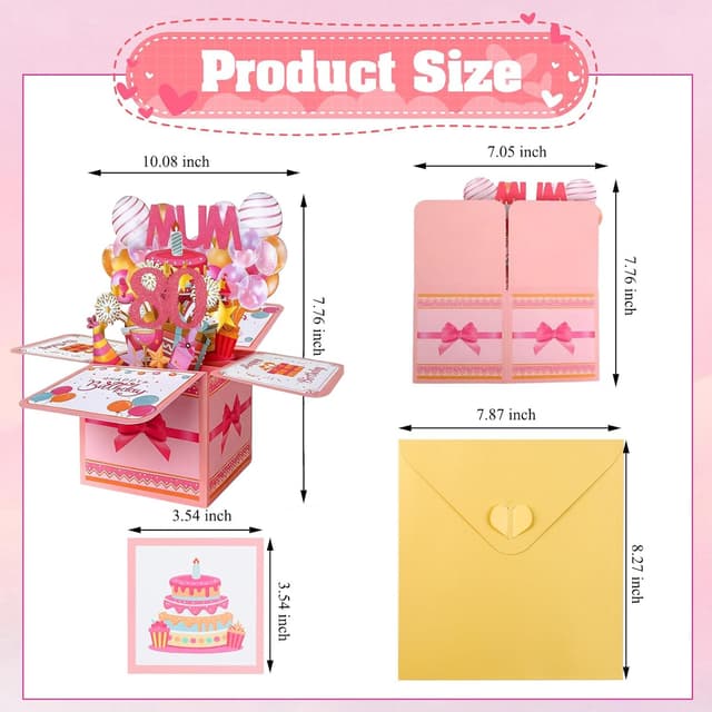 Thumbnail 6 de Bomesy Funny 3D Pop Up Mum Birthday Card (Mum 80th Birthday) with Envelope and Blank Greeting Card