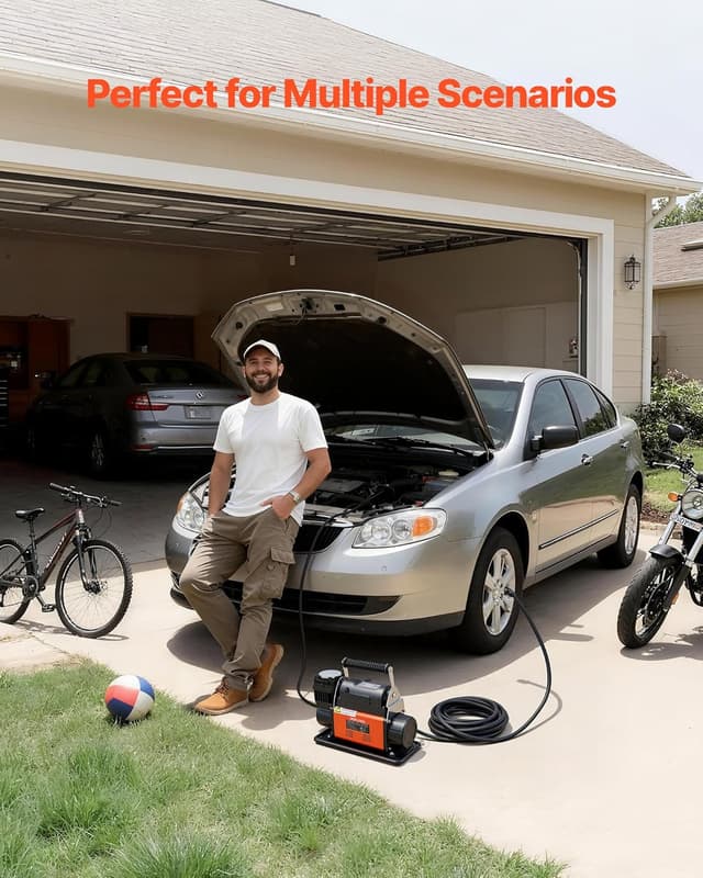 Thumbnail 5 de VEVOR Gonfleur Pneus 12 V 202 L/min 10,3 bar
