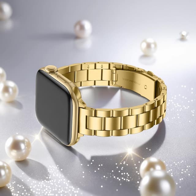 Detalle de Apple Watch strap Gold 14mm slim band