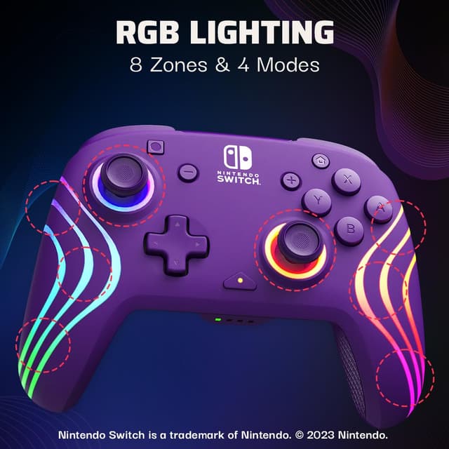 Detalle 2 de PDP Afterglow Wave Nintendo Switch Pro Controller