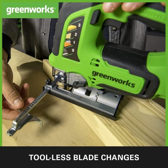 Detalle 2 de Greenworks GD24JS Cordless Jigsaw (3000spm) with Adjustable Base up to 45°