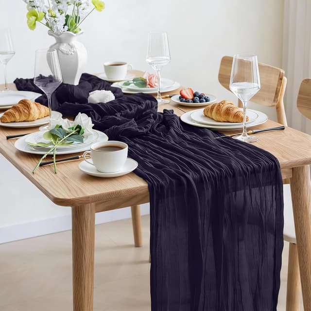 Thumbnail 5 de Foatcox Chemin de Table Aubergine 300 x 90 cm