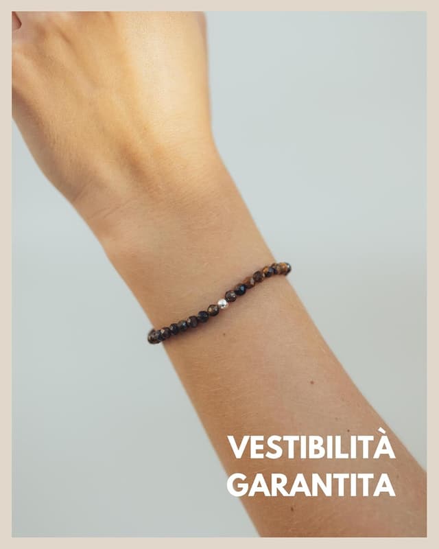 Detalle de GD GOOD.designs EST. 2015 Bracciale da donna in perle e pietre naturali con perle d’argento 925 e sacchetto regalo