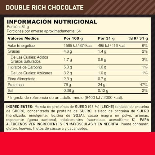 Thumbnail 6 de Optimum Nutrition Gold Standard 100% Whey 1.62kg 🍫