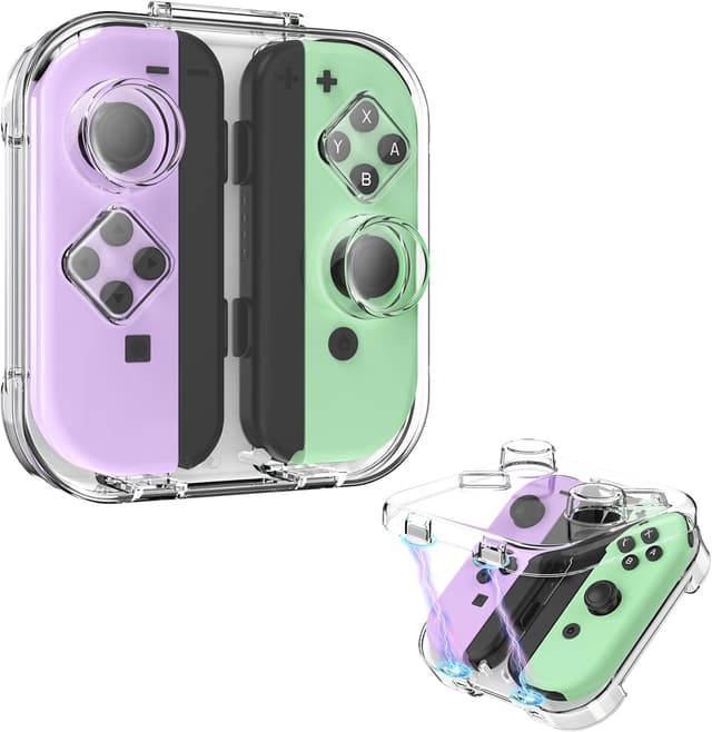Detalle de FINTIE Storage Case für Joy-Con – portable, staubdichte Schutzhülle mit transparentem PC-Deckel und Magnetverschluss