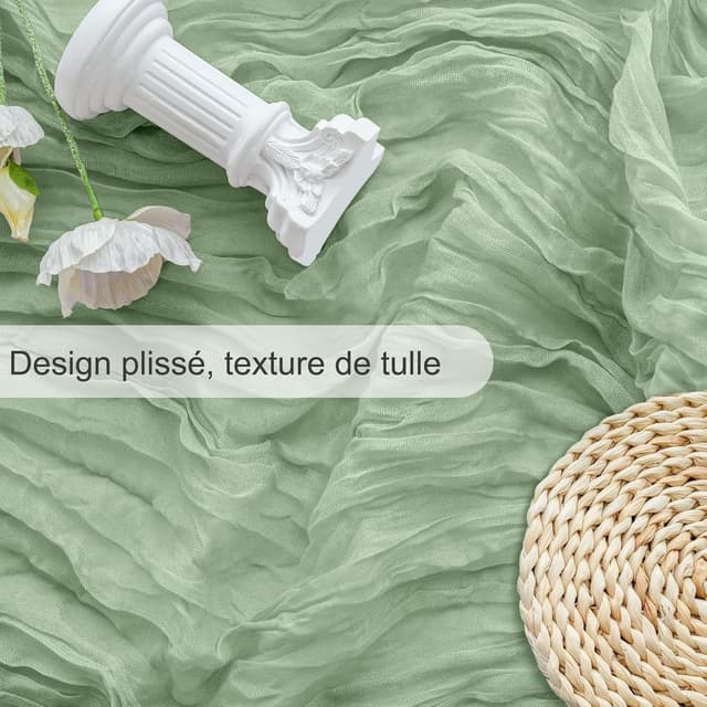 Detalle 1 de Foatcox Chemin de table gaze 300 x 90 cm