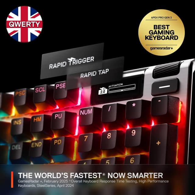 Detalle de SteelSeries Apex Pro Gen 3 gaming keyboard