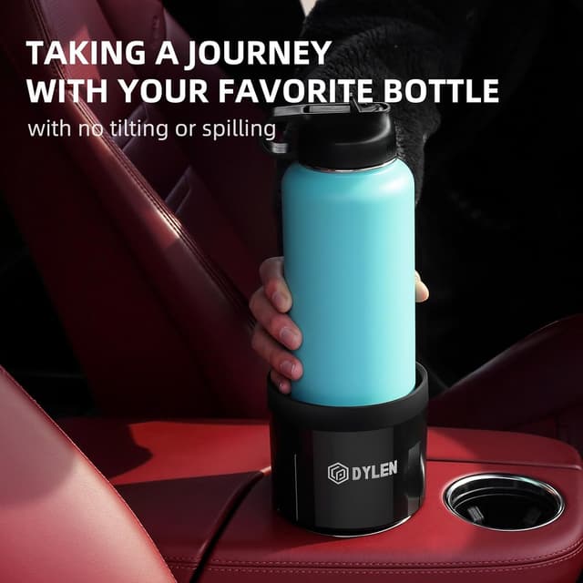 Detalle 2 de DYLEN Auto-Getränkehalter für große Flaschen und Becher (verstellbare Basis, kompatibel mit Stanley & Co.)