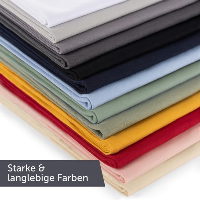 Detalle de Blumtal Kissenbezug 60x60 cm (2er-Set) Grau – 100% Baumwoll-Jersey mit Reißverschluss