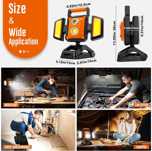 Thumbnail 6 de 4000LM rechargeable work light with clamp