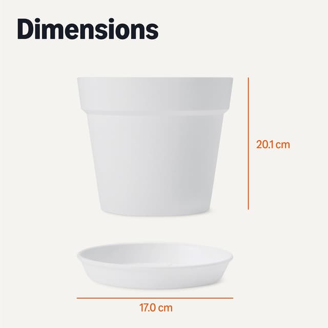 Thumbnail 4 de Amazon Basics Plant Pot 20.3 cm